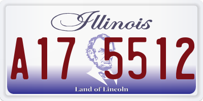IL license plate A175512