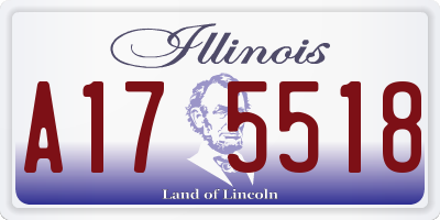 IL license plate A175518
