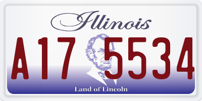 IL license plate A175534