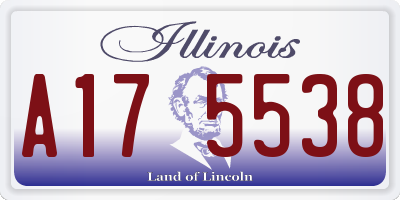 IL license plate A175538