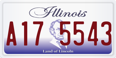IL license plate A175543