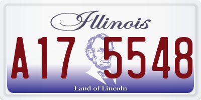 IL license plate A175548