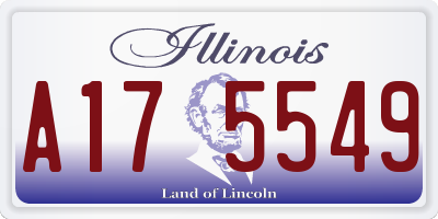 IL license plate A175549