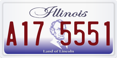 IL license plate A175551