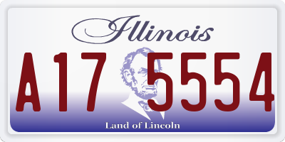 IL license plate A175554