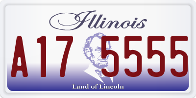 IL license plate A175555