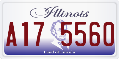 IL license plate A175560