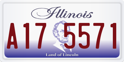 IL license plate A175571
