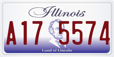 IL license plate A175574