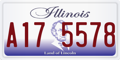 IL license plate A175578