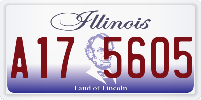 IL license plate A175605