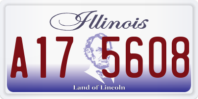 IL license plate A175608