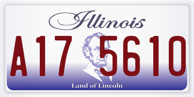 IL license plate A175610
