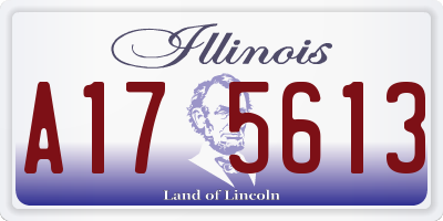 IL license plate A175613