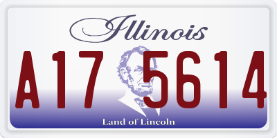 IL license plate A175614