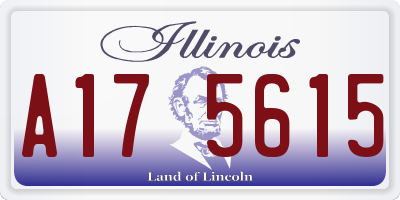 IL license plate A175615