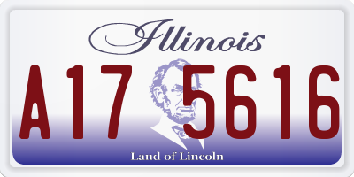 IL license plate A175616