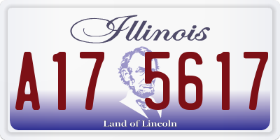 IL license plate A175617