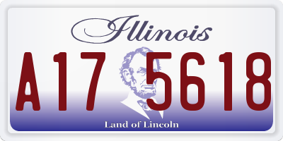 IL license plate A175618
