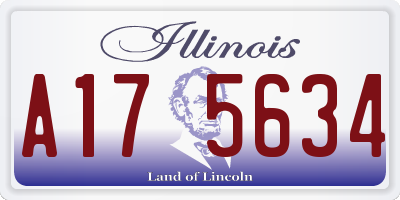 IL license plate A175634