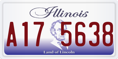 IL license plate A175638