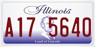 IL license plate A175640