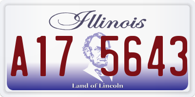 IL license plate A175643