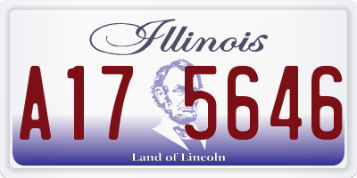IL license plate A175646