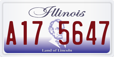 IL license plate A175647