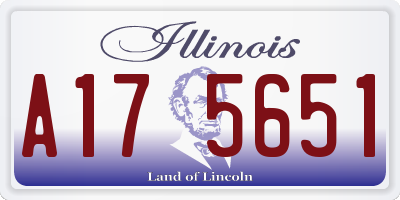 IL license plate A175651