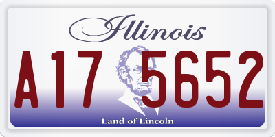 IL license plate A175652
