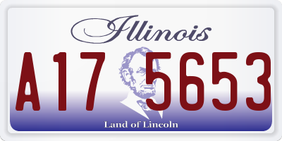 IL license plate A175653
