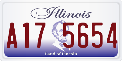 IL license plate A175654