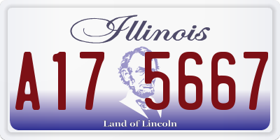 IL license plate A175667