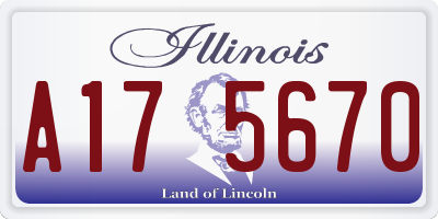 IL license plate A175670