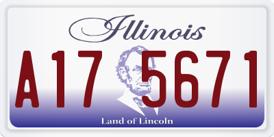 IL license plate A175671