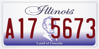 IL license plate A175673