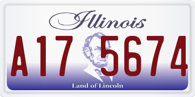 IL license plate A175674