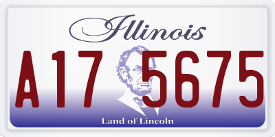 IL license plate A175675
