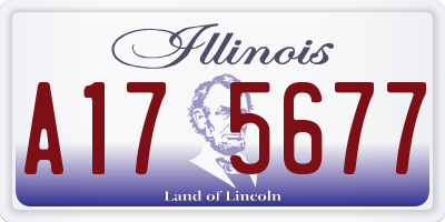 IL license plate A175677