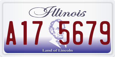 IL license plate A175679