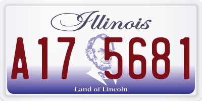 IL license plate A175681