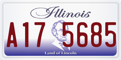 IL license plate A175685
