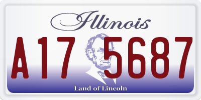 IL license plate A175687