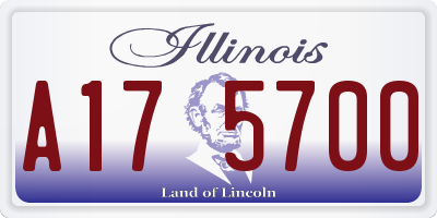 IL license plate A175700