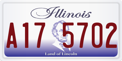 IL license plate A175702