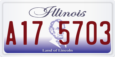 IL license plate A175703