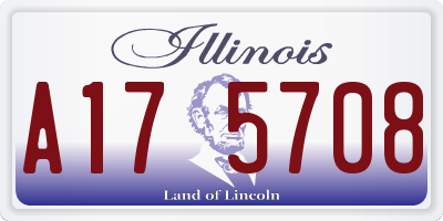 IL license plate A175708