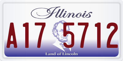 IL license plate A175712