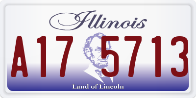 IL license plate A175713